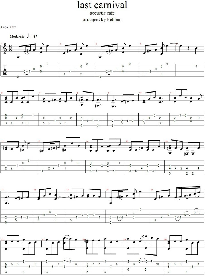 라스트 카니발 악보 (Last Carnival) 네이버 블로그