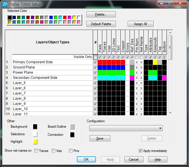 [PADS]Pads Layout 에서 Layer 별로 보기 설정 네이버 블로그