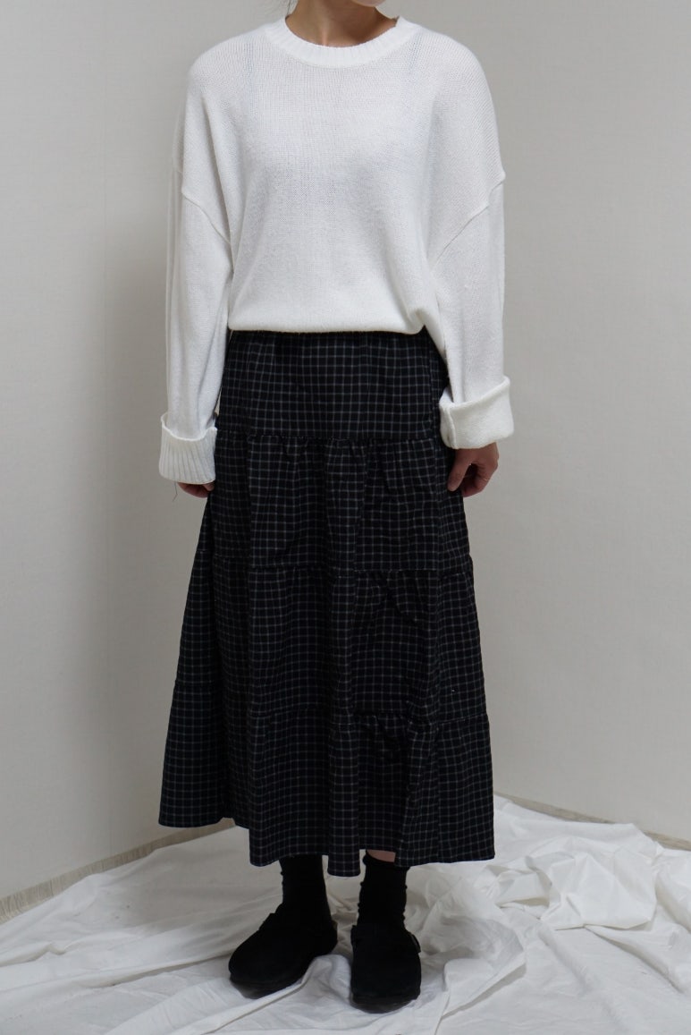 Quick delivery Kang Kang Long Skirt 3color Check L